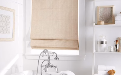 Roman Shades for Small Bathroom Windows in Harrisburg PA | Expert Install